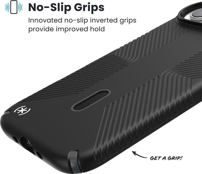 Speck Presidio2 Grip ClickLock e MagSafe - Custodia per iPhone Air (Nero / Grigio Ardesia / Bianco) - 4