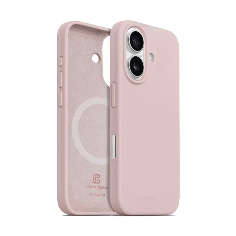 Crong Color Cover Magnetic - Custodia MagSafe per iPhone 16 (rosa sabbia) - 2