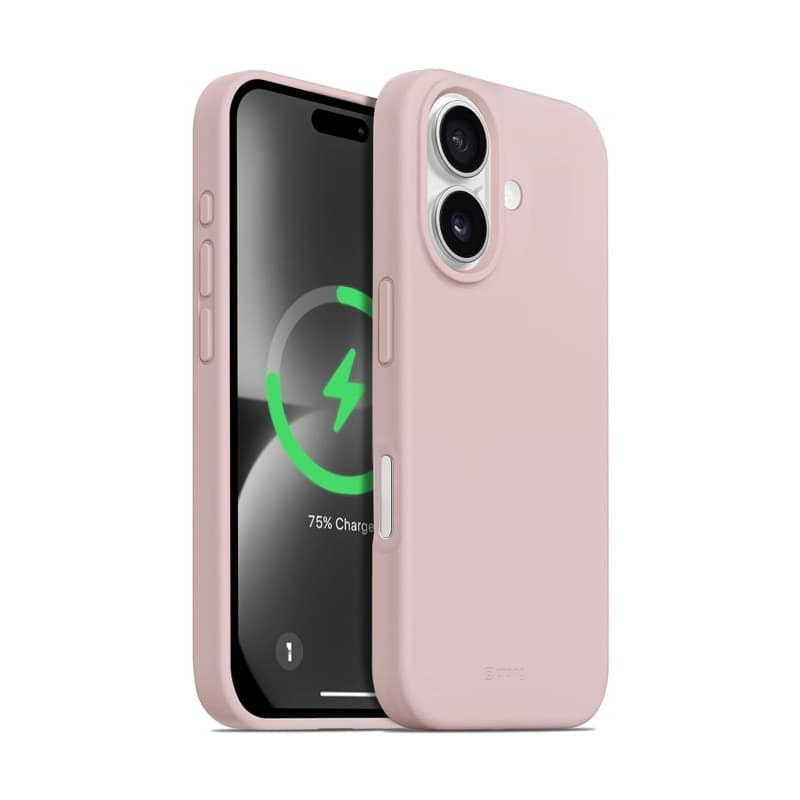 Crong Color Cover Magnetic - Custodia MagSafe per iPhone 16 (rosa sabbia) - 6