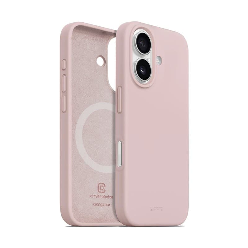 Crong Color Cover Magnetic - Custodia MagSafe per iPhone 16 (rosa sabbia) - 7
