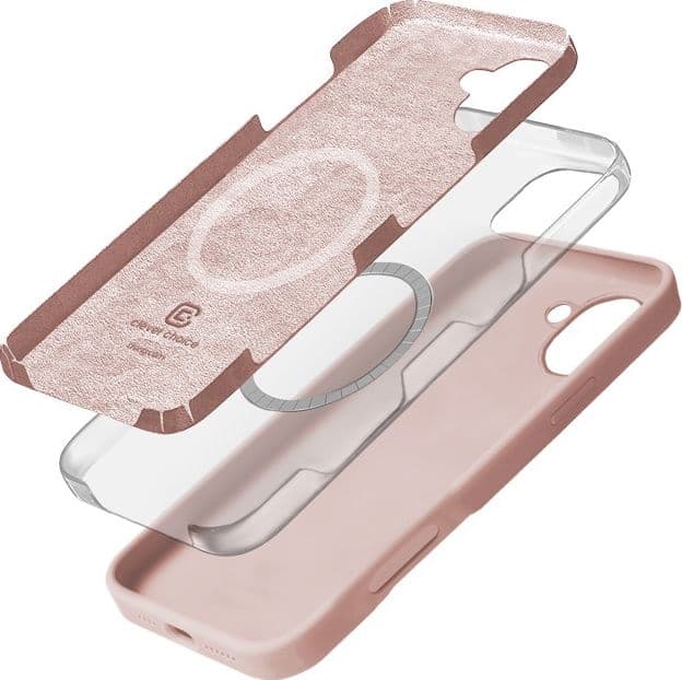 Crong Color Cover Magnetic - Custodia MagSafe per iPhone 16 (rosa sabbia) - 8