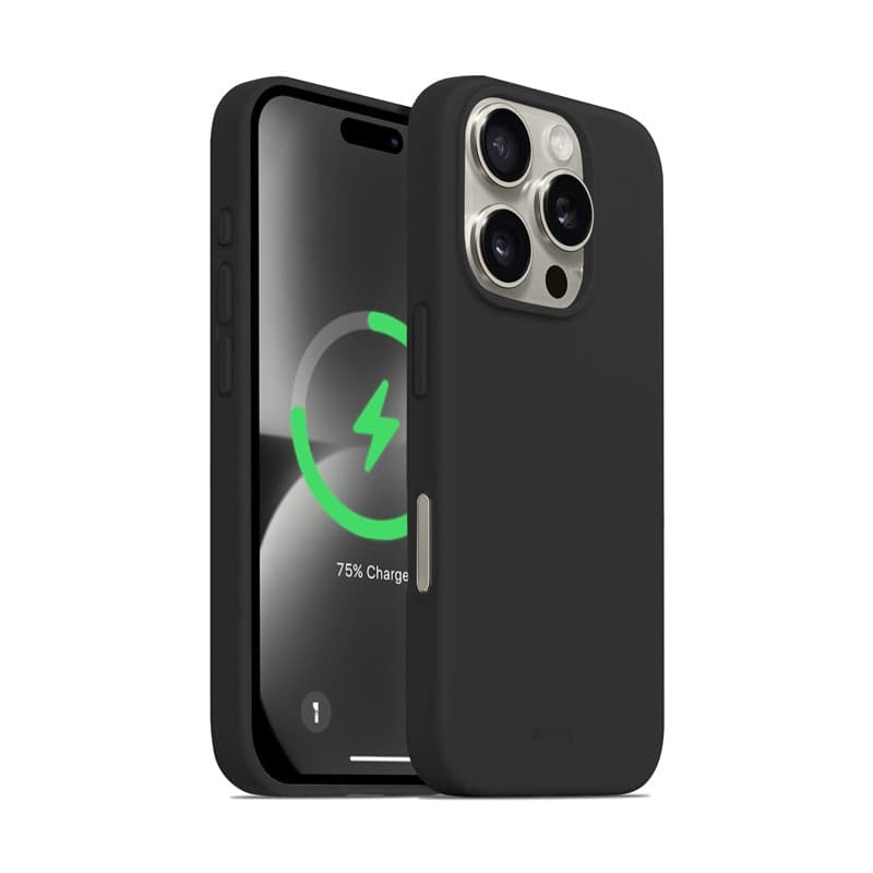 Crong Color Cover Magnetic - Custodia MagSafe per iPhone 16 Pro (Nero) - 4