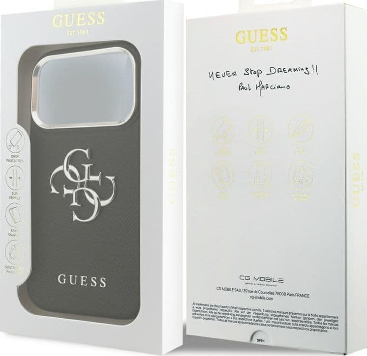 Guess Grained Big 4G Classic Logo - Case iPhone 17 Pro (black) - 16