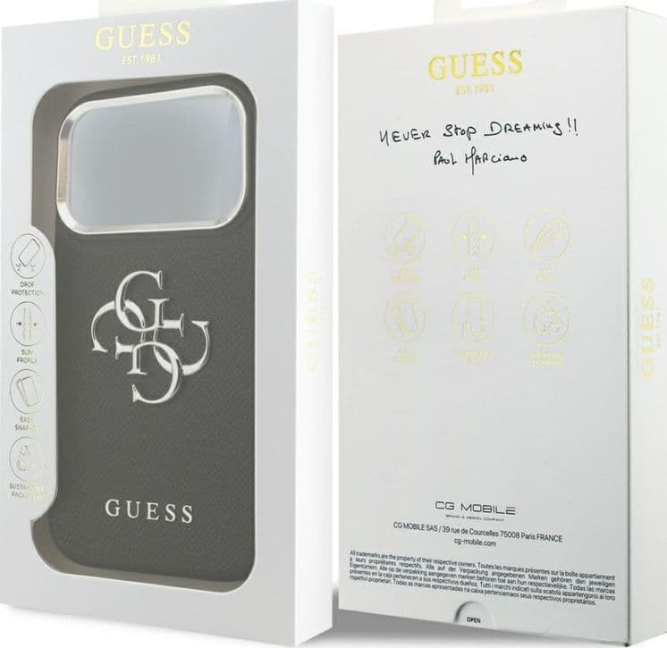 Guess Grained Big 4G Classic Logo - Case iPhone 17 Pro (black) - 8
