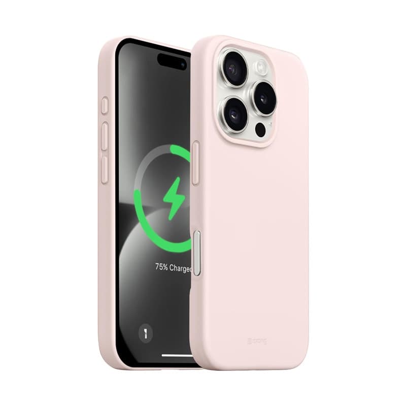 Crong Color Cover Magnetic - Custodia MagSafe per iPhone 16 Pro Max (Rosa Sabbia) - 3