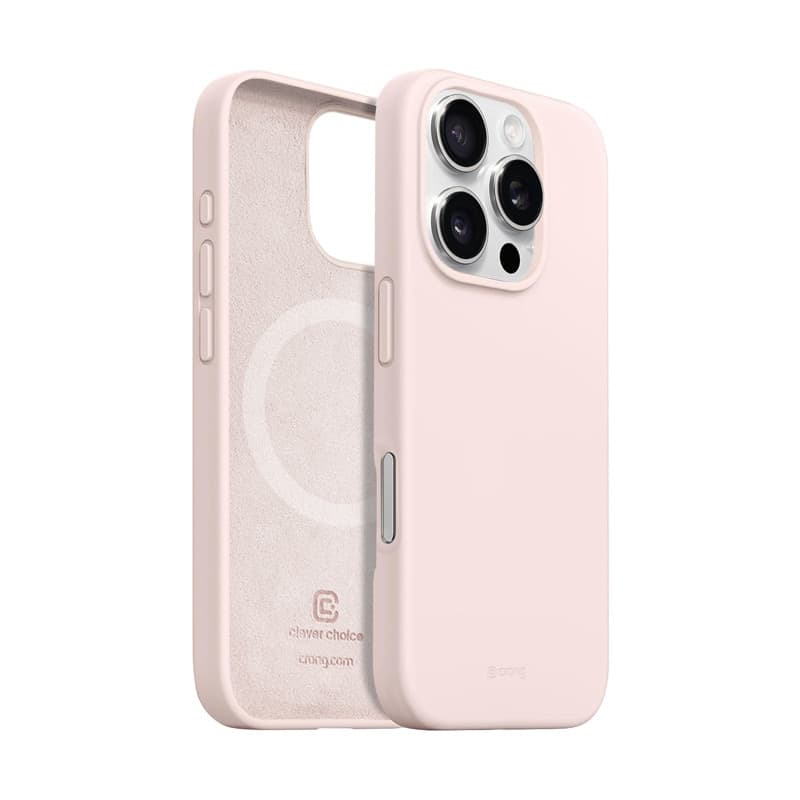 Crong Color Cover Magnetic - Custodia MagSafe per iPhone 16 Pro Max (Rosa Sabbia) - 7