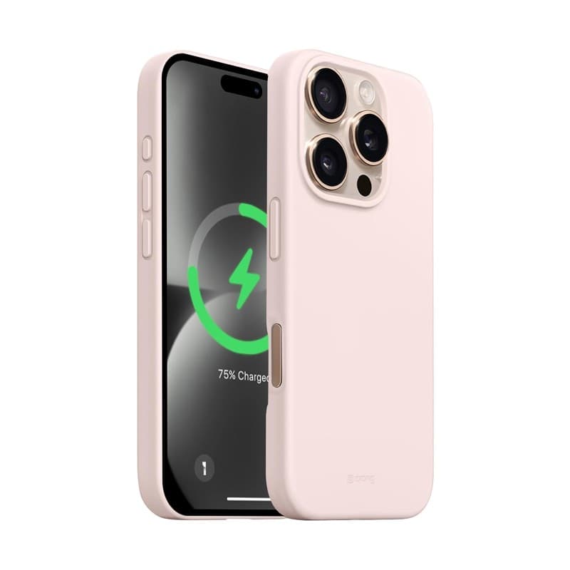 Crong Color Cover Magnetic - Custodia MagSafe per iPhone 16 Pro Max (Rosa Sabbia) - 8