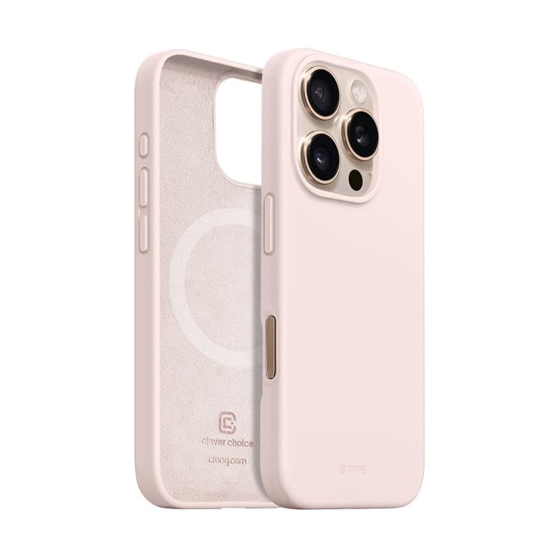 Crong Color Cover Magnetic - Custodia MagSafe per iPhone 16 Pro Max (Rosa Sabbia) - 9