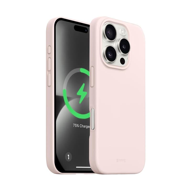 Crong Color Cover Magnetic - Custodia MagSafe per iPhone 16 Pro Max (Rosa Sabbia) - 10