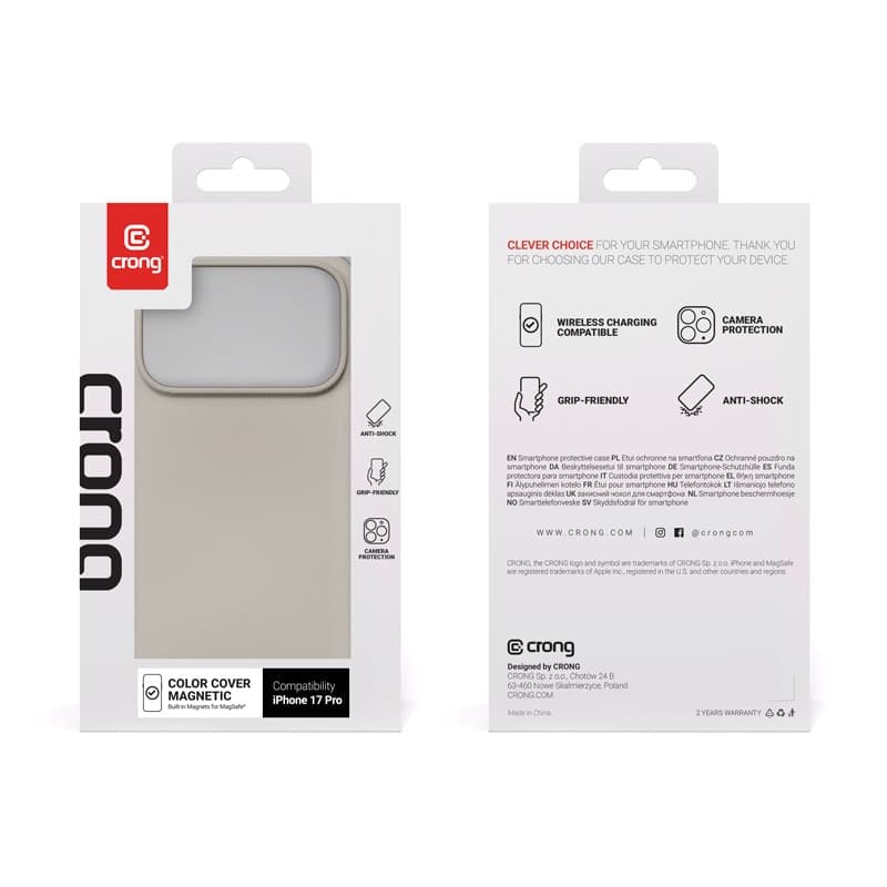 Crong Color Cover Magnetic - Case MagSafe iPhone 17 Pro (stone beige) - 11