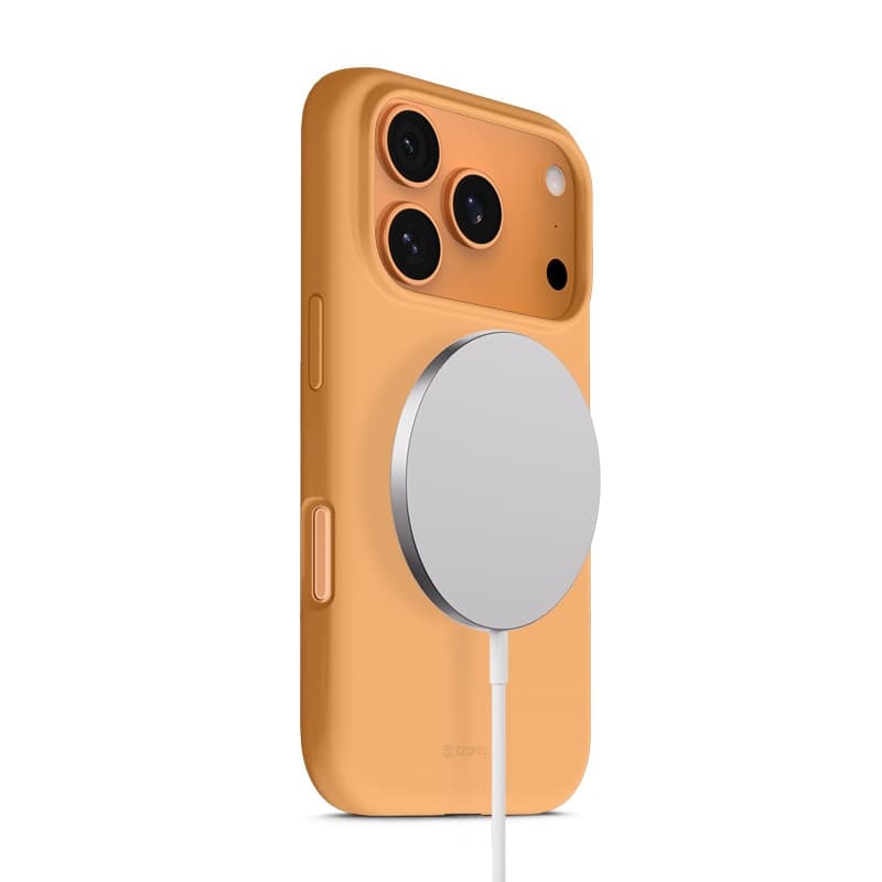 Crong Color Cover Magnetic - Custodia MagSafe per iPhone 17 Pro (Arancione)