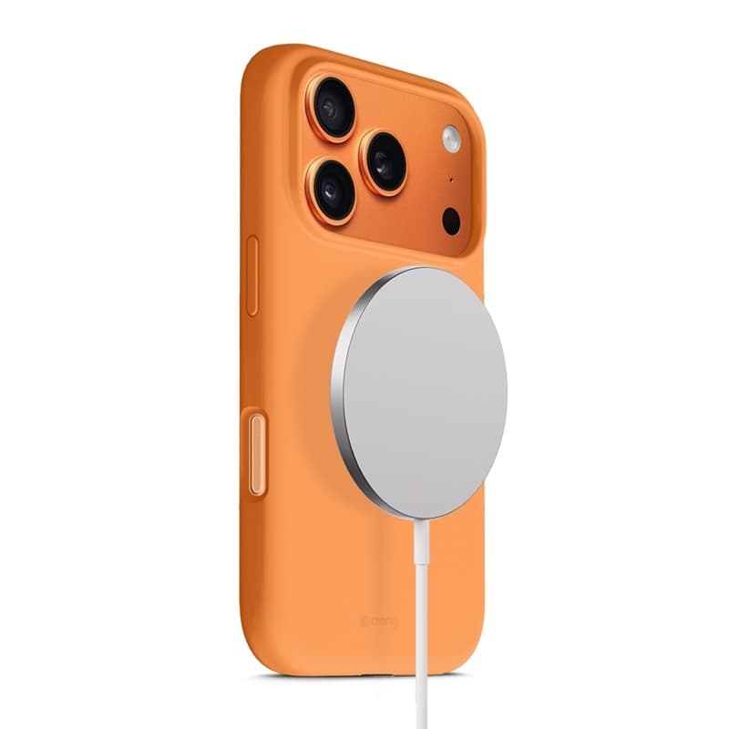 Crong Color Cover Magnetic - Custodia MagSafe per iPhone 17 Pro (Arancione) - 15