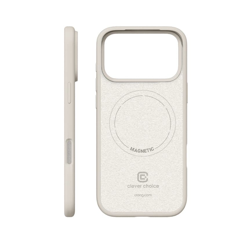 Crong Color Cover Magnetic - Custodia MagSafe per iPhone 17 Pro Max (Beige Pietra) - 5