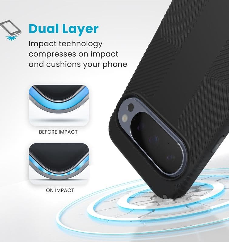 Speck Presidio2 Grip Magnet - Case Google Pixel 10 Pro XL (Black/Slate Grey) - 2