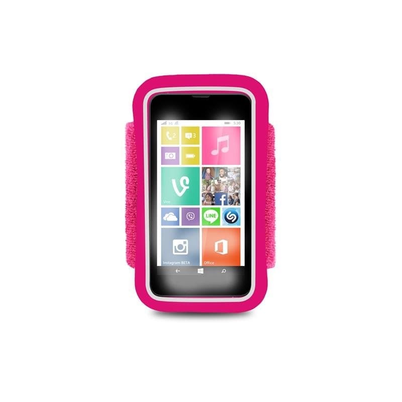 PURO Running Band - Universal running band for smartphones max 4.3 "+ key pocket (pink) - 12