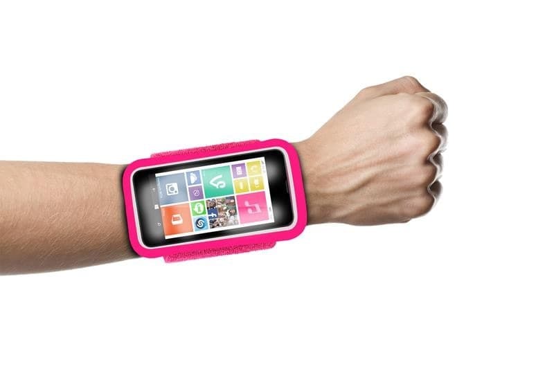 PURO Running Band - Universal running band for smartphones max 4.3 "+ key pocket (pink) - 15