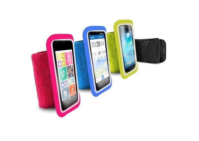 PURO Running Band - Universal running band for smartphones max 4.3 "+ key pocket (pink) - 20
