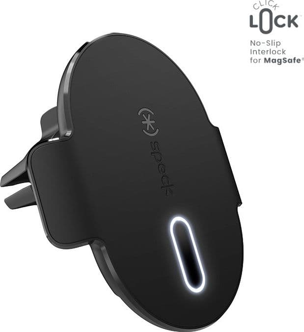 Supporto per bocchetta di ricarica Speck + ClickLock - Supporto per auto con ricarica wireless MagSafe (nero) - 11
