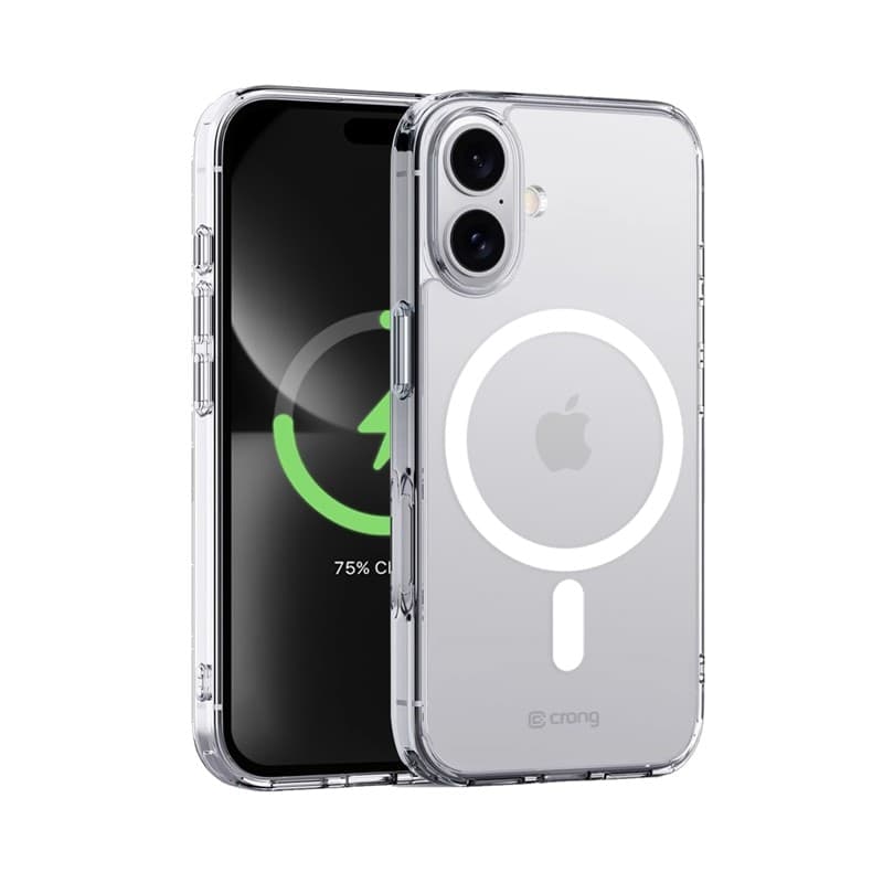 Crong Clear MAG Cover - Custodia MagSafe per iPhone 16 (trasparente) - 5