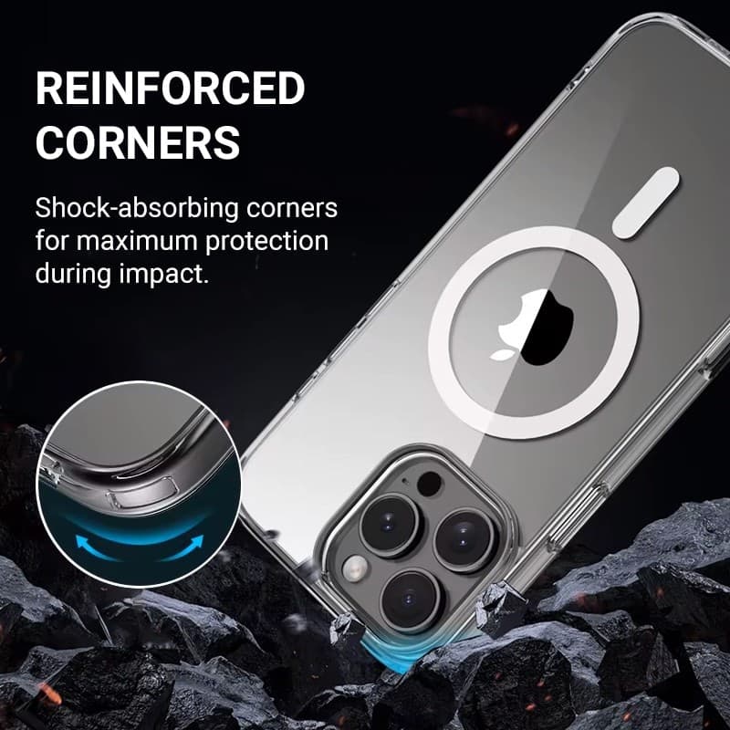 Crong Clear MAG Cover - Custodia MagSafe per iPhone 16 (trasparente) - 7