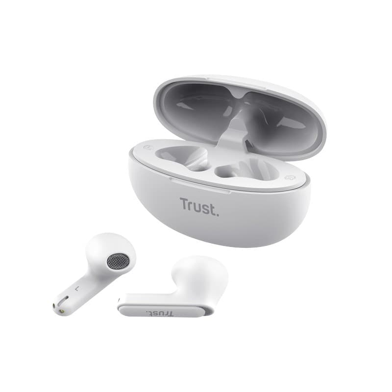 Trust Yavi - Wireless Earbuds Bluetooth TWS with Charging Case & ENC (White) - 3