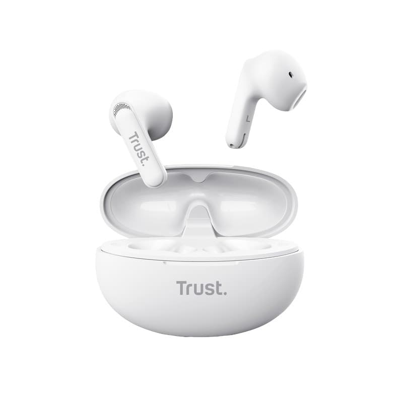 Trust Yavi - Wireless Earbuds Bluetooth TWS with Charging Case & ENC (White) - 6