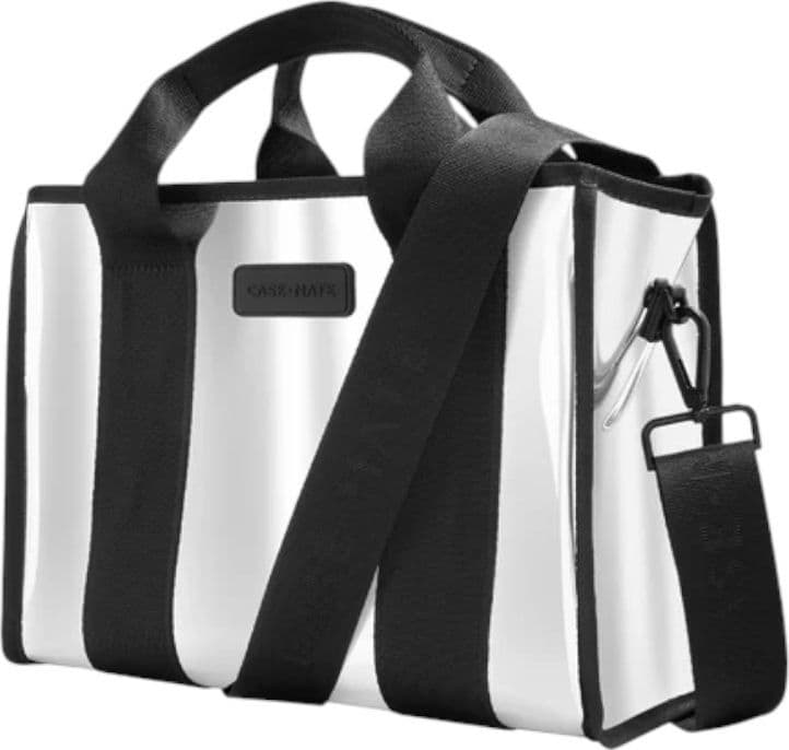 Case-Mate Mini Travel Tote Bag - Waterproof travel shoulder bag (Silver Chrome) - 3