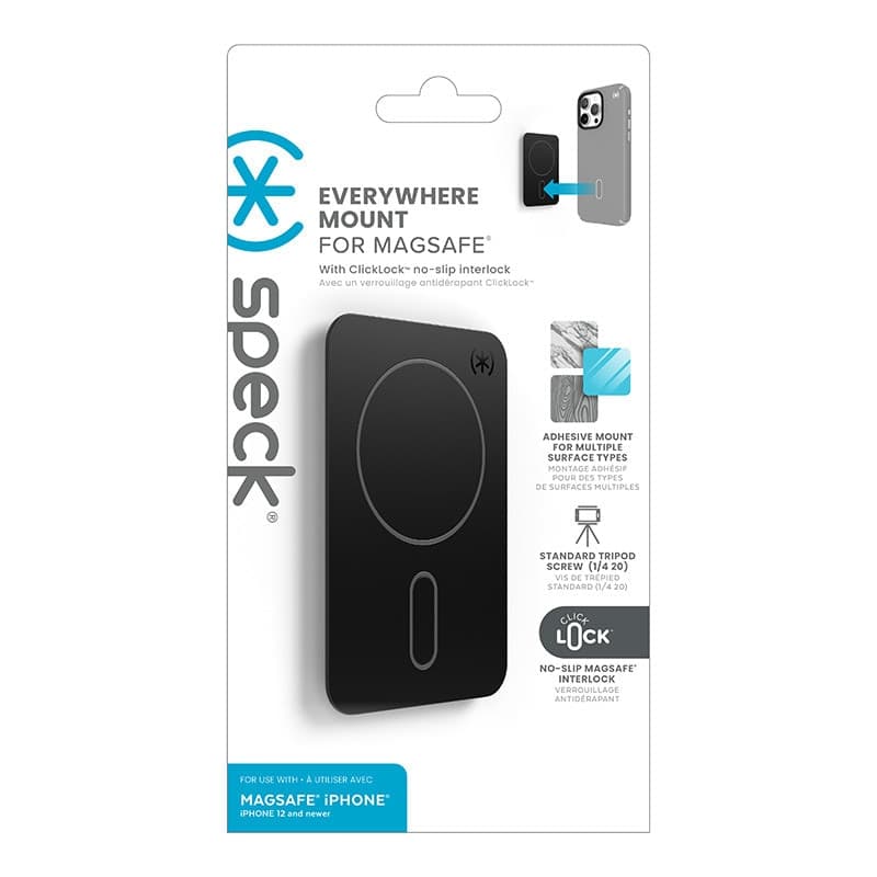 Supporto Speck Everywhere + ClickLock - Supporto magnetico MagSafe (nero) - 10