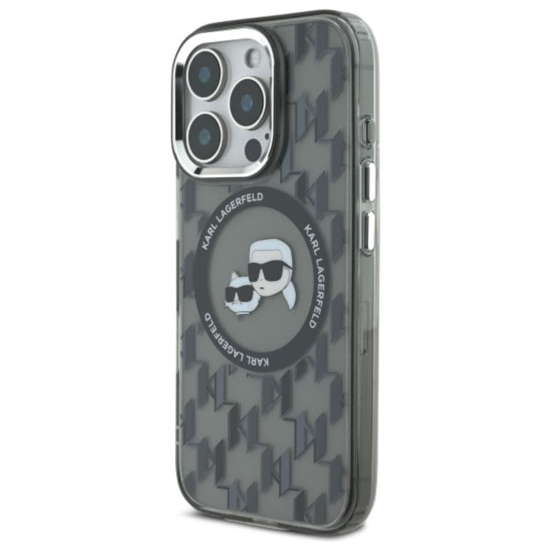 Karl Lagerfeld IML Monogram Karl & Choupette Head MagSafe - Case for iPhone 16 Pro (black) - 2