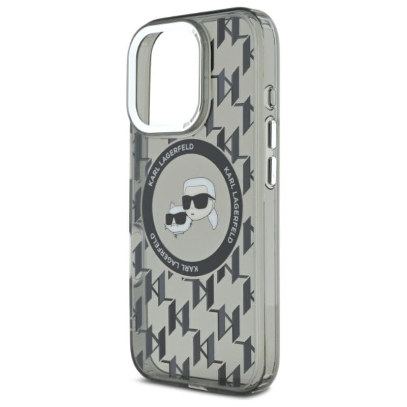 Karl Lagerfeld IML Monogram Karl & Choupette Head MagSafe - Case for iPhone 16 Pro (black) - 14