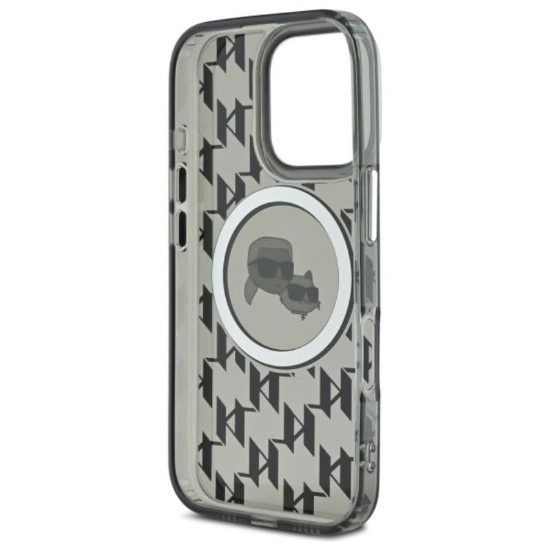Karl Lagerfeld IML Monogram Karl & Choupette Head MagSafe - Case for iPhone 16 Pro (black) - 15