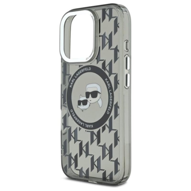 Karl Lagerfeld IML Monogram Karl & Choupette Head MagSafe - Case for iPhone 16 Pro (black) - 6