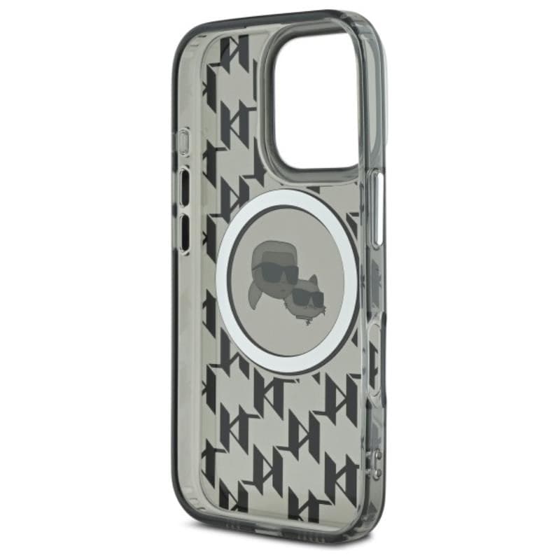 Karl Lagerfeld IML Monogram Karl & Choupette Head MagSafe - Case for iPhone 16 Pro (black) - 7