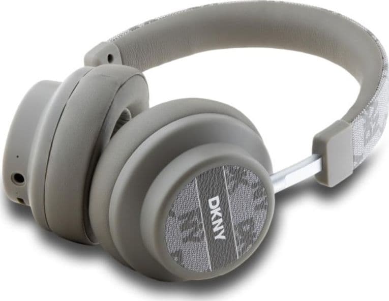 DKNY Checkered Pattern - Wireless Over-Ear Bluetooth Headphones V5.3 (Beige) - 2