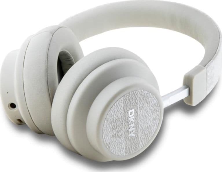 DKNY Checkered Pattern - Wireless Over-Ear Bluetooth Headphones V5.3 (Pearl) - 2