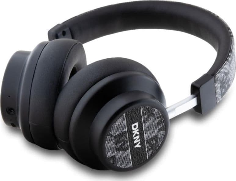 DKNY Checkered Pattern - Wireless Over-Ear Bluetooth Headphones V5.3 (Black) - 2