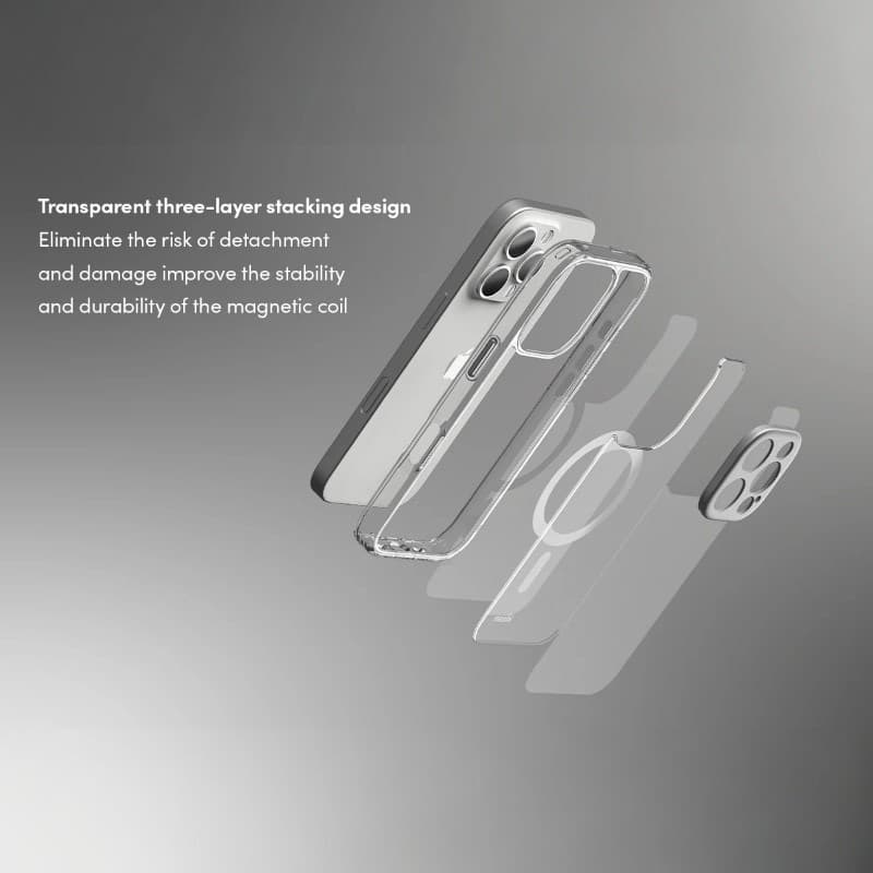 Moshi iGlaze MagSafe - Case for iPhone 16 Pro Max (Luna Silver) - 17