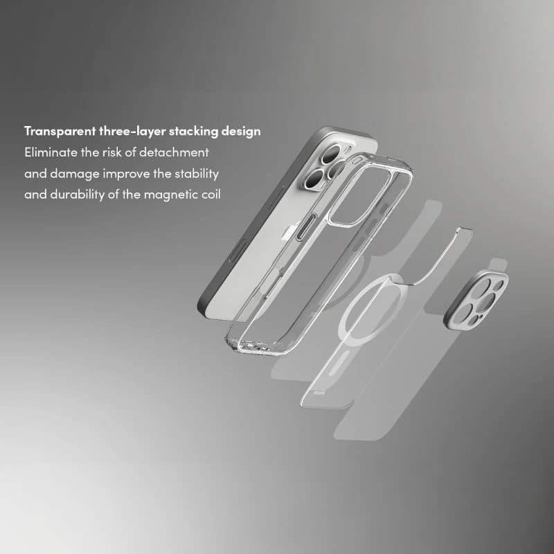 Moshi iGlaze MagSafe - Case for iPhone 16 Pro Max (Luna Silver) - 8
