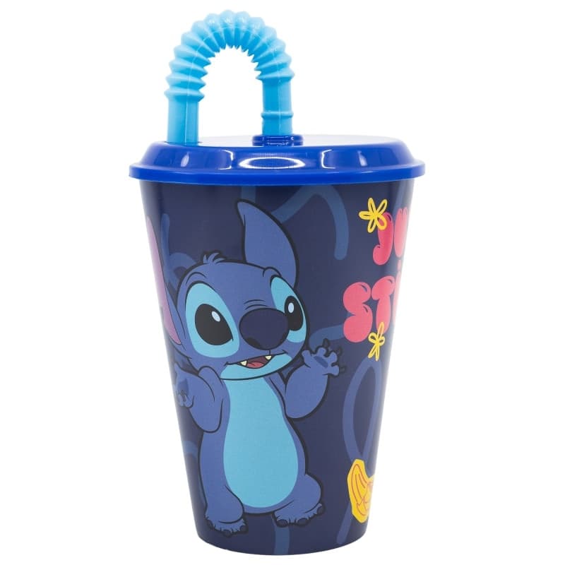 Disney Stitch - Collezione Palms - Tazza con cannuccia 430 ml - 2