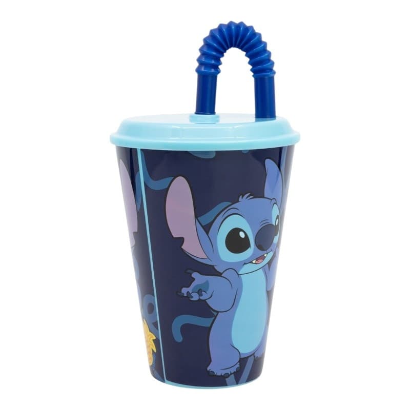 Disney Stitch - Collezione Palms - Tazza con cannuccia 430 ml - 6
