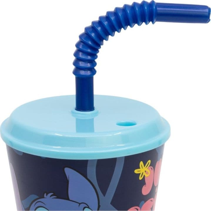Disney Stitch - Collezione Palms - Tazza con cannuccia 430 ml - 7