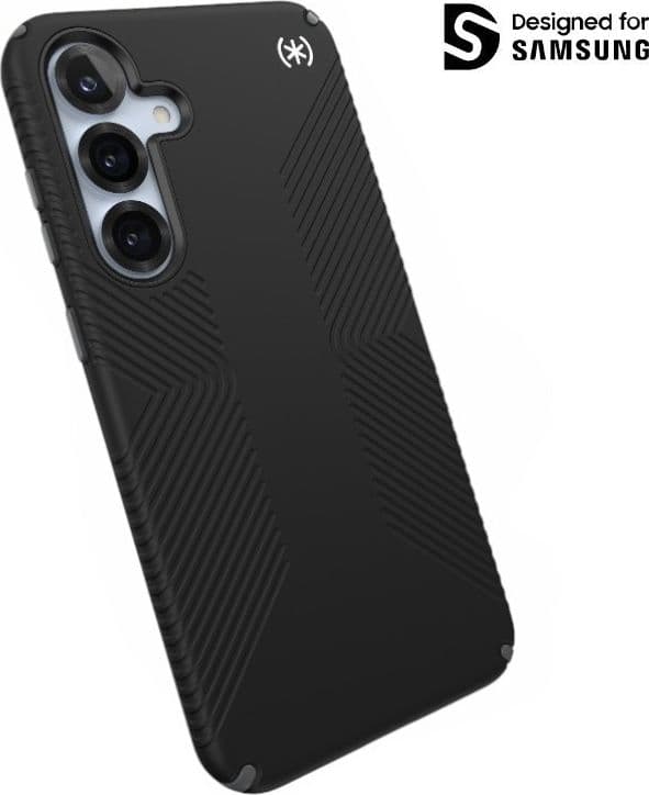 Speck Presidio2 Grip - Custodia per Samsung Galaxy S25+ / 24+ (Nero/Grigio ardesia/Bianco) - 11