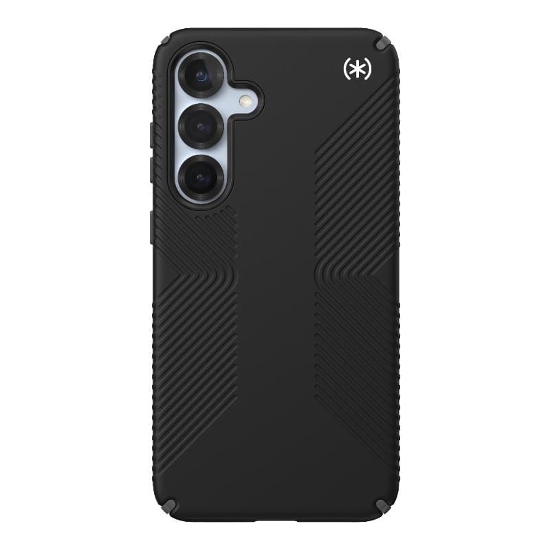 Speck Presidio2 Grip - Custodia per Samsung Galaxy S25+ / 24+ (Nero/Grigio ardesia/Bianco) - 19