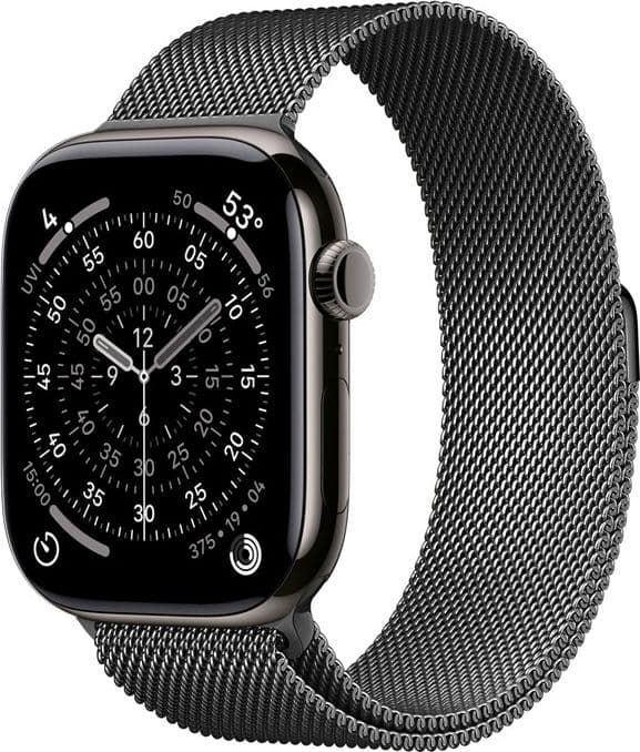Crong Milano Steel - Cinturino in acciaio inossidabile per Apple Watch 38/40/41/42 mm (grafite) - 9