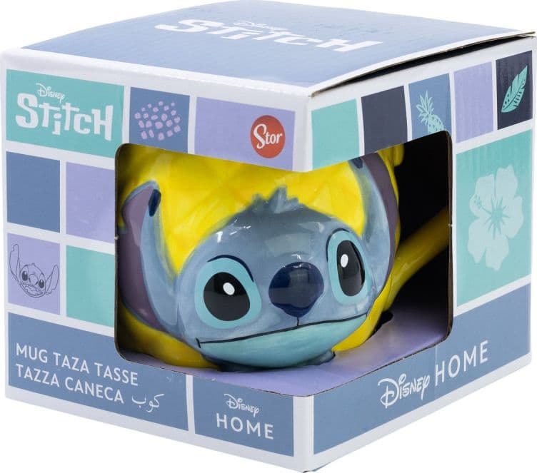 Disney Stitch - Tazza in ceramica 3D in confezione regalo della collezione Ananas 325 ml - 3