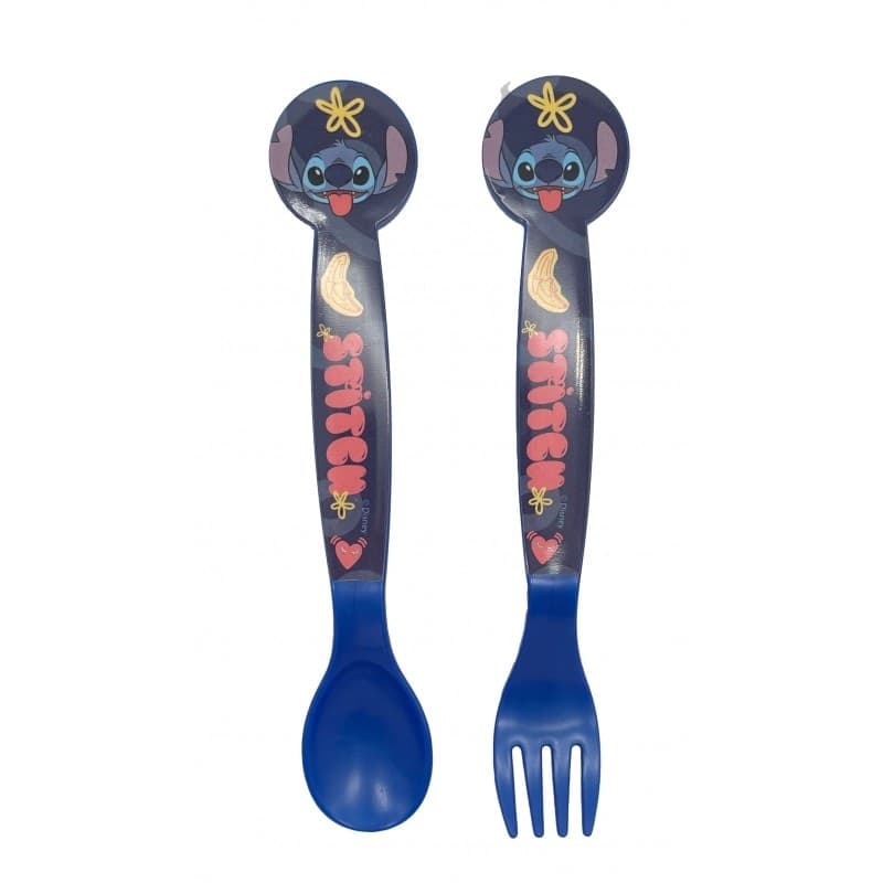 Disney Stitch - Set di posate in plastica della collezione Palms (cucchiaio e forchetta) - 3