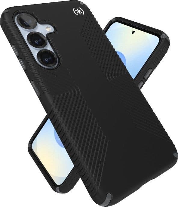 Speck Presidio2 Grip Magnet - Custodia MagSafe per Samsung Galaxy S25/24 (Nero/Grigio Ardesia/Bianco) - 8