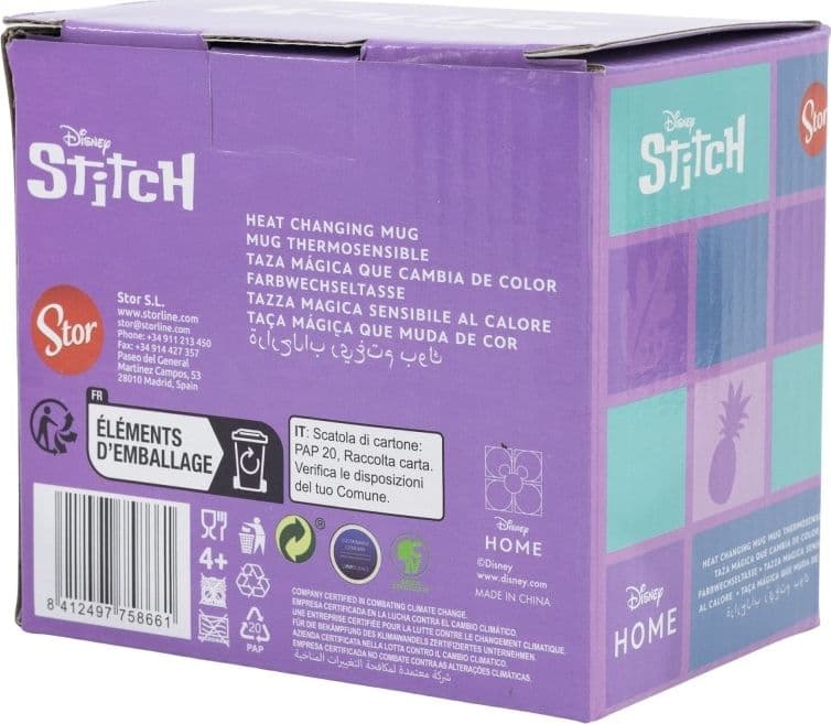 Disney Stitch - Tazza in ceramica che cambia colore in confezione regalo della collezione Stitch & Angel da 325 ml - 12