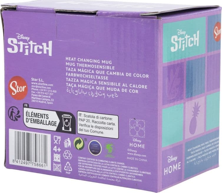 Disney Stitch - Tazza in ceramica che cambia colore in confezione regalo della collezione Stitch & Angel da 325 ml - 6