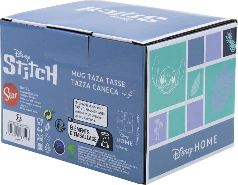 Disney Stitch - Tazza in ceramica 3D in confezione regalo della collezione Coconut da 325 ml - 4